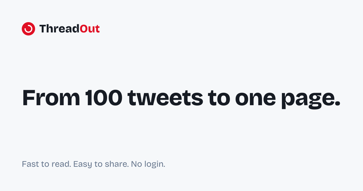 ThreadOut — Read Twitter threads as one page